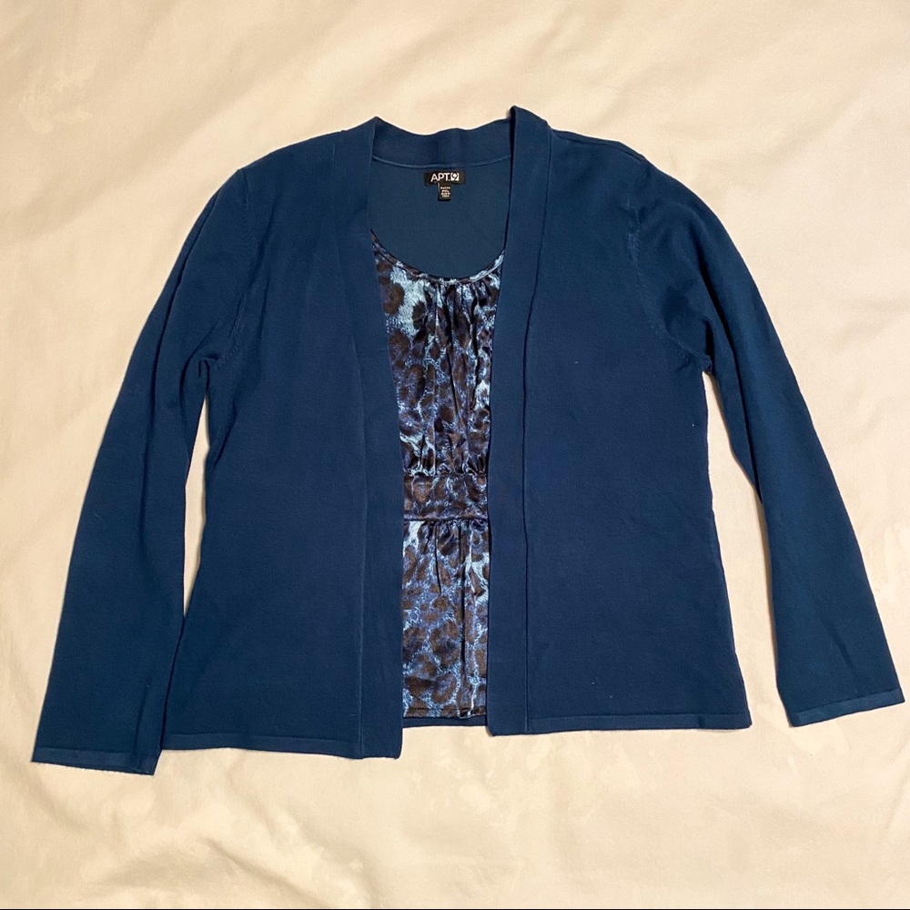 EUC Apt. 9 Blue Shirt/Sweater Combo